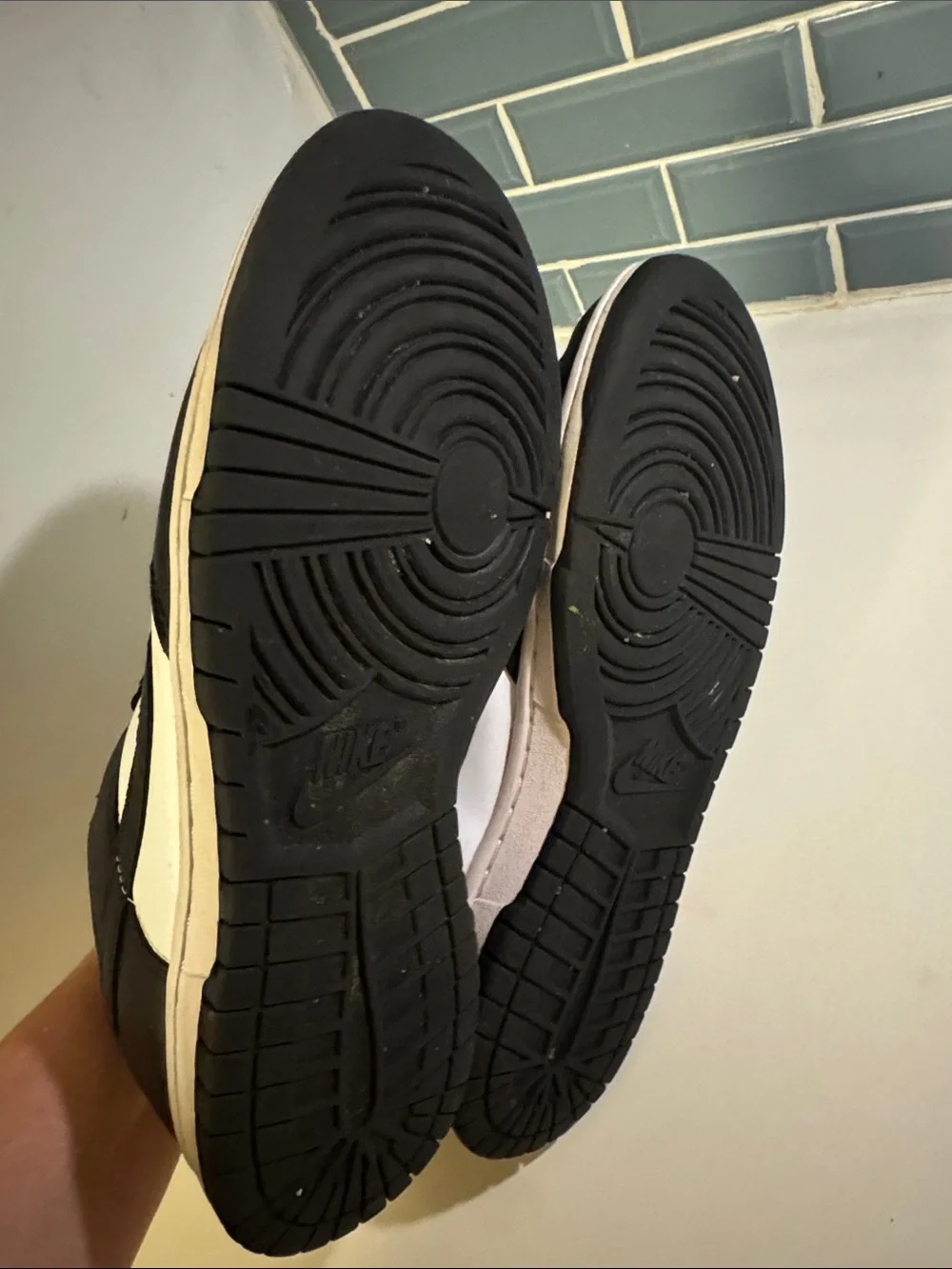Nike Black and White Low-Top Sneakers with Swoosh